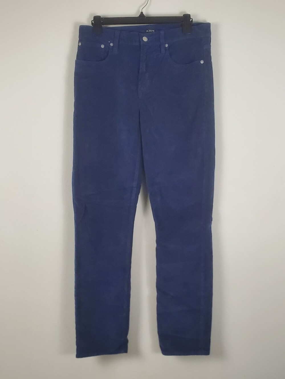 NEW J.Crew Slim Corduroy Pants in Deep Navy Blue Women's Size 29 Tall